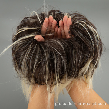 Messy Bun Le Scrunchies Banda Leaisteacha Donut Updo